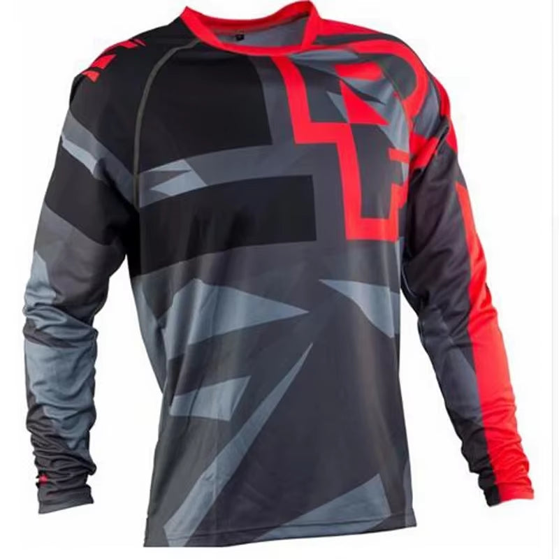 Summer MTB Road Motocross Shirt Men Breathable Mountain Bike Mtb Long Sleeve Racing Professional Quick-Drying Cycling Jersey