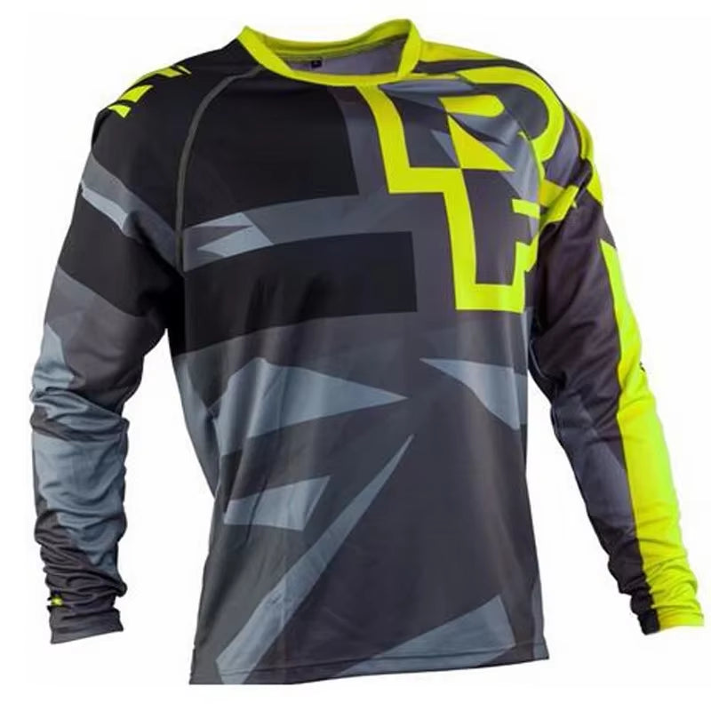Summer MTB Road Motocross Shirt Men Breathable Mountain Bike Mtb Long Sleeve Racing Professional Quick-Drying Cycling Jersey