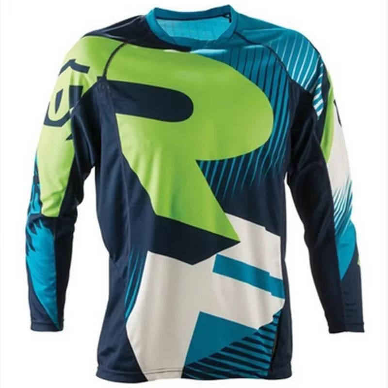 Summer MTB Road Motocross Shirt Men Breathable Mountain Bike Mtb Long Sleeve Racing Professional Quick-Drying Cycling Jersey